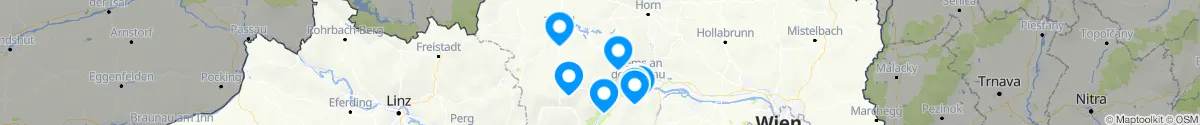 Kartenansicht für Apotheken-Notdienste in der Nähe von Lichtenau im Waldviertel (Krems (Land), Niederösterreich)